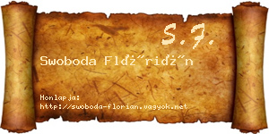 Swoboda Flórián névjegykártya